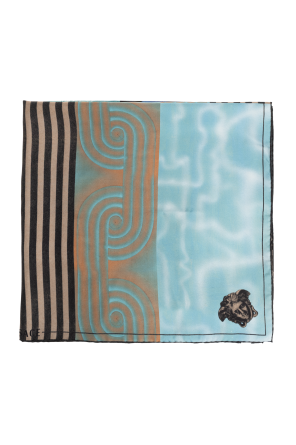 Silk scarf with "Floating By" print