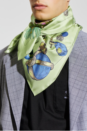 Versace Pañuelo de seda con estampado "Broken Jewels"