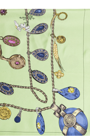 Versace Pañuelo de seda con estampado "Broken Jewels"