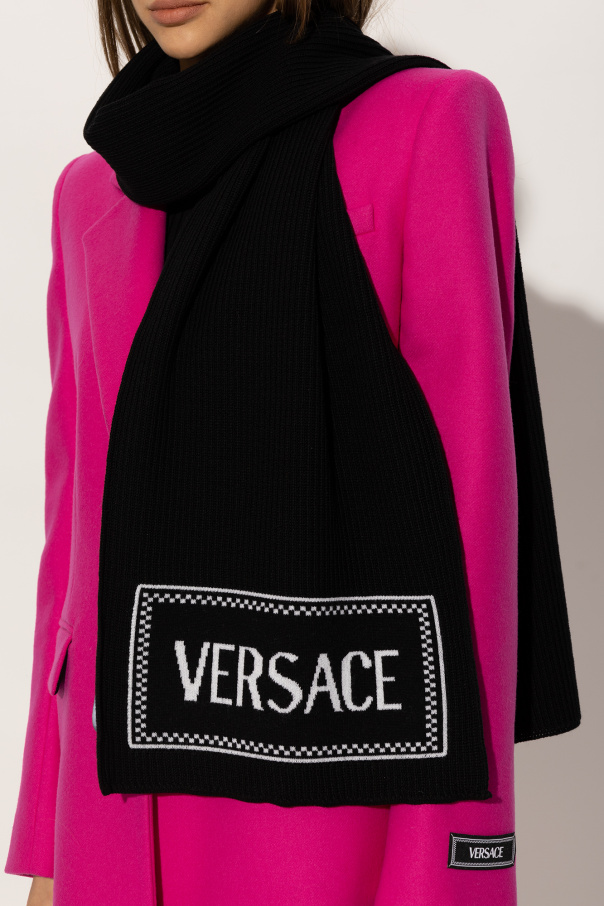 Versace Szal z logo