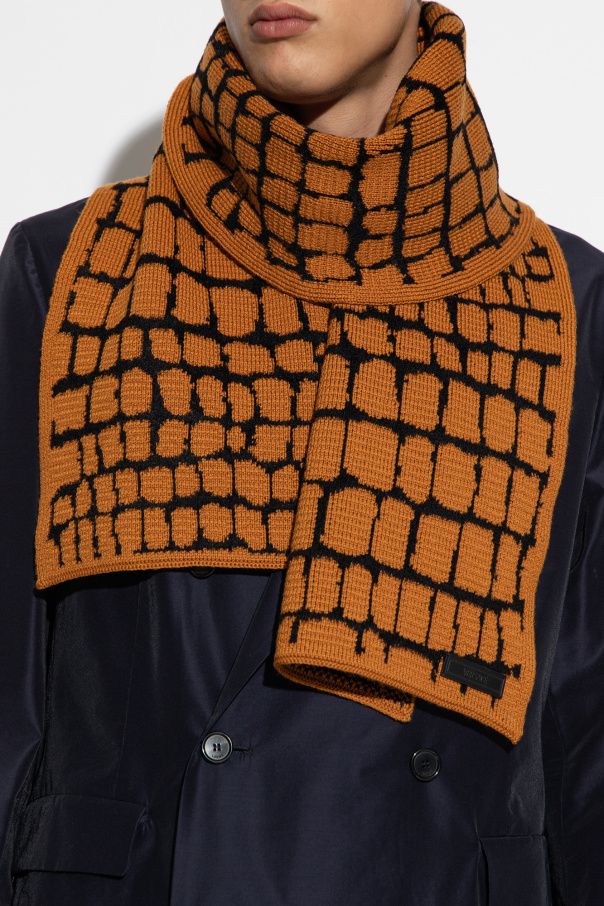 Louis Vuitton Monogram Womens Knit & Fur Scarves 2023 Ss, Orange