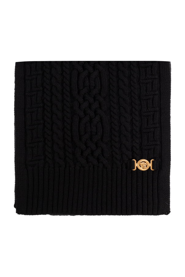 Wool scarf with applique od Versace