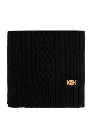 Wool scarf with applique