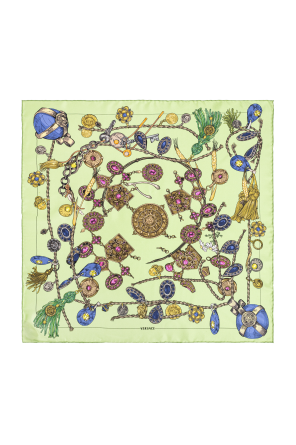 Silk scarf with "Broken Jewels" print