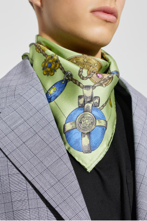 Versace Pañuelo de seda con estampado "Broken Jewels"