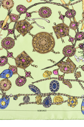 Versace Pañuelo de seda con estampado "Broken Jewels"