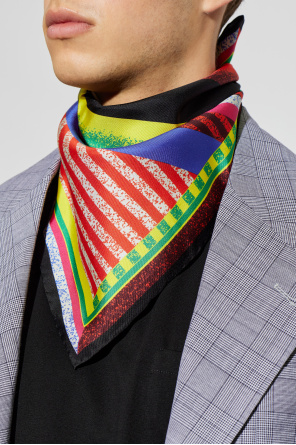 Versace Pañuelo de seda con estampado "Formula 6"