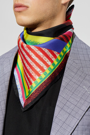 Versace Silk scarf with "Formula 6" print