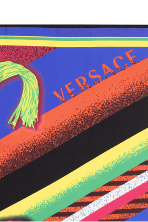 Versace Pañuelo de seda con estampado "Formula 6"