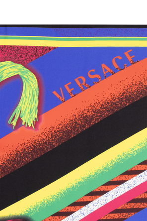 Versace Silk scarf with "Formula 6" print