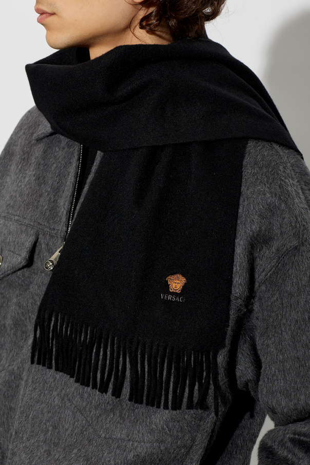 Versace Cashmere scarf with logo