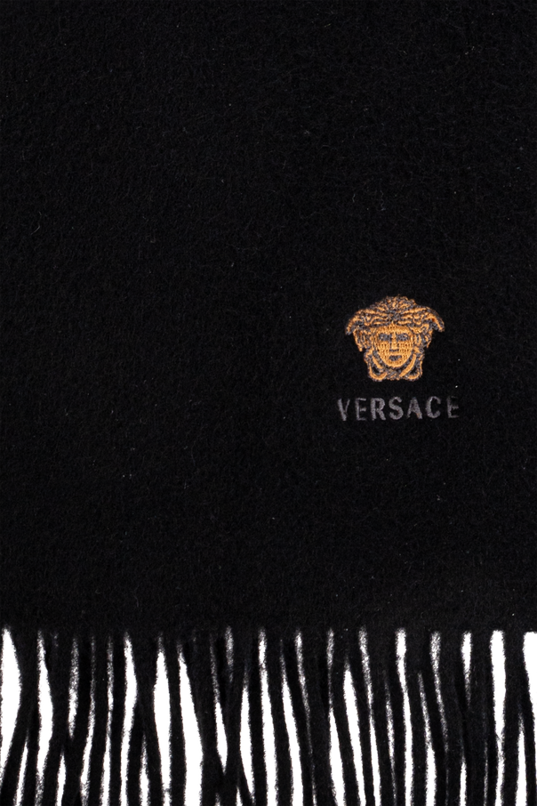 Versace Cashmere scarf with logo