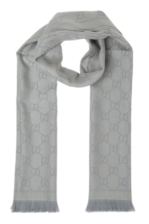 Patterned wool scarf