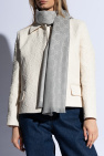 Gucci GREY Patterned wool scarf