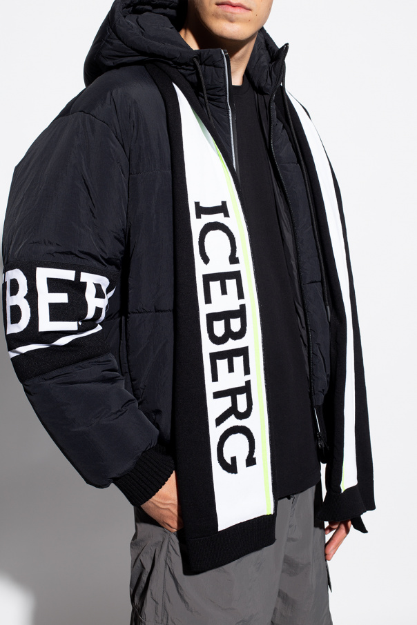 Iceberg Wool scarf with logo