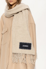 Jacquemus beige Wool scarf with logo