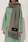 Jacquemus GREY Wool scarf with logo