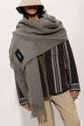 Jacquemus GREY Wool scarf with logo