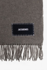 Jacquemus GREY Wool scarf with logo