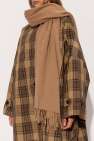 TOTEME BROWN Scarf with logo