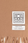 TOTEME BROWN Scarf with logo