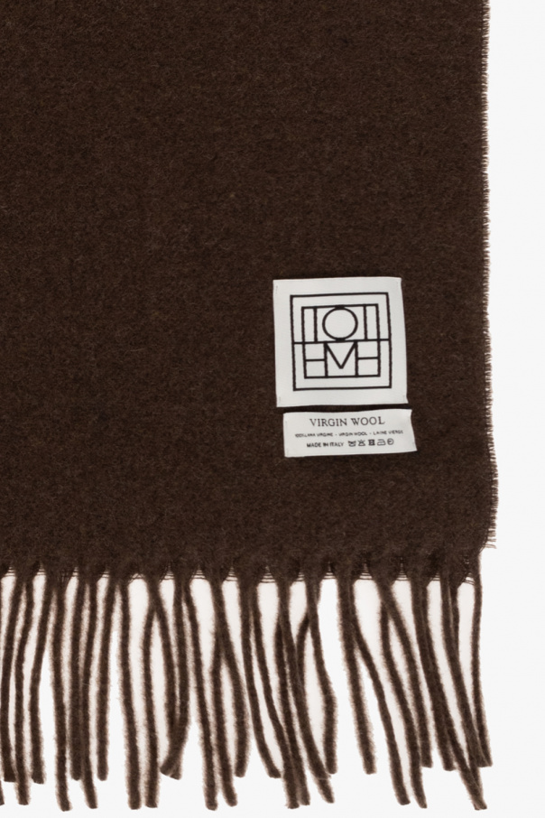 TOTEME Wool scarf with logo