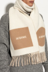 Jacquemus cream Scarf with logo