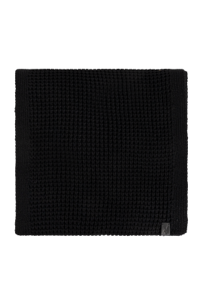 Scarf with logo patch