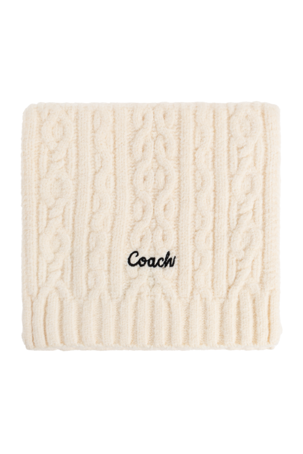 Scarf with embroidered logo od Coach