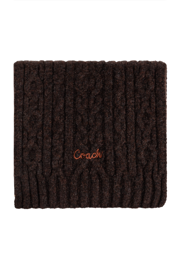 Scarf with embroidered logo od Coach