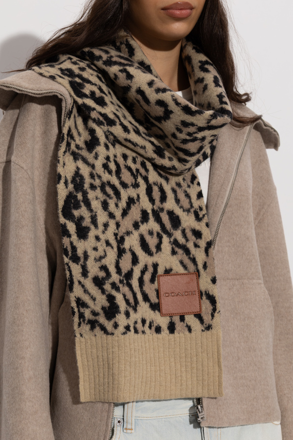 Coach Lenço com padrão animal