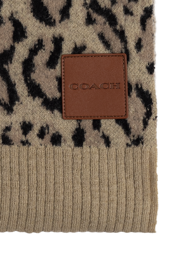 Coach Lenço com padrão animal