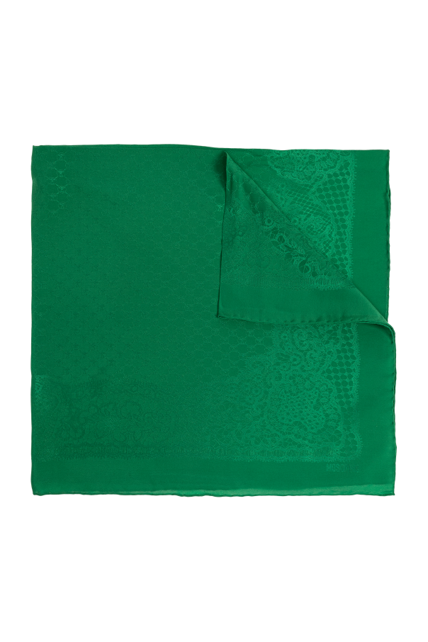 Silk scarf with monogram od Moschino