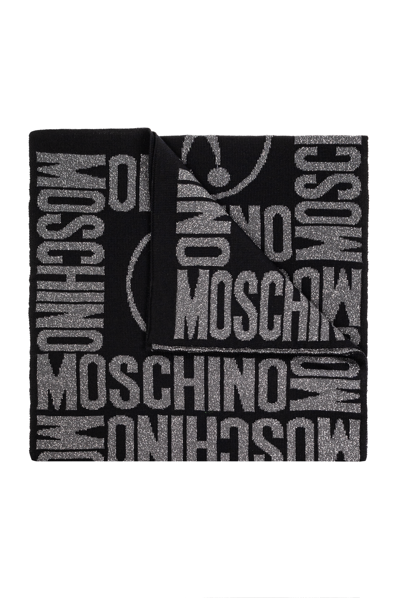 Black Scarf with logo Moschino - Vitkac Spain