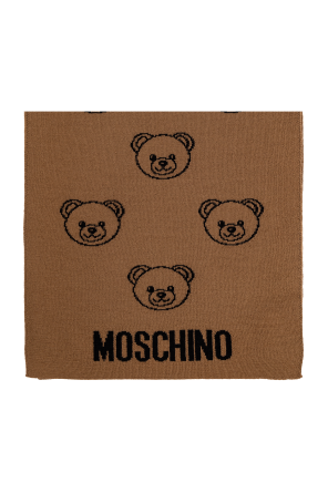 Scarf with a characteristic teddy bear motif