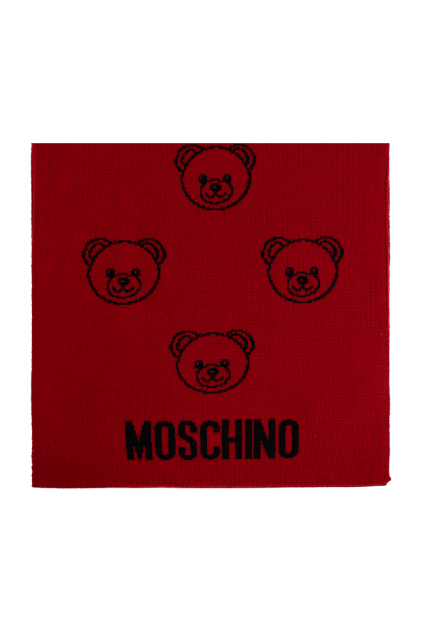 Scarf with a distinctive teddy bear motif od Moschino