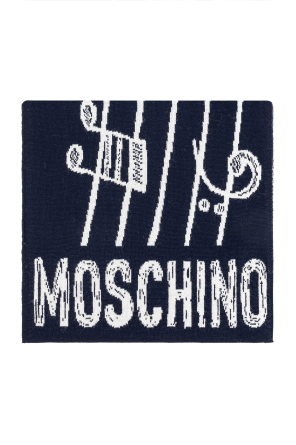 Scarf with a characteristic teddy bear motif