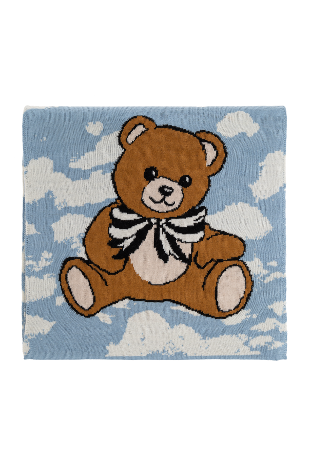 Scarf with a characteristic teddy bear motif, zdjęcie 1 Scarf with a characteristic teddy bear motif od Moschino