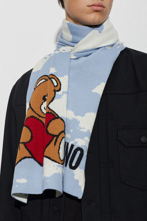 Moschino Scarf with a characteristic teddy bear motif