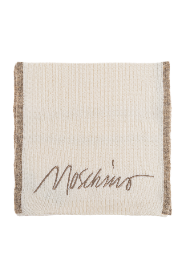 Wool scarf with logo od Moschino