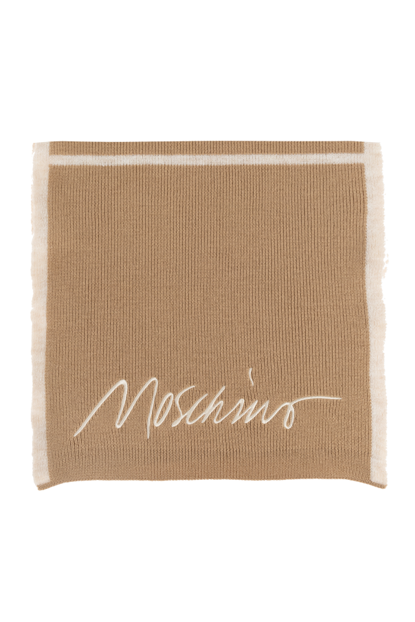 Wool scarf with logo od Moschino
