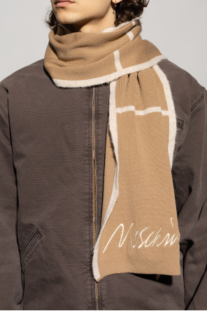 Moschino Wool scarf with logo