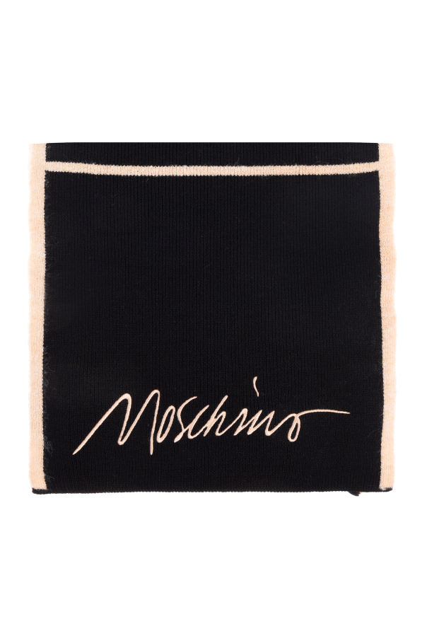 Wool scarf with logo od Moschino