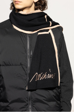 Moschino Wool scarf with logo
