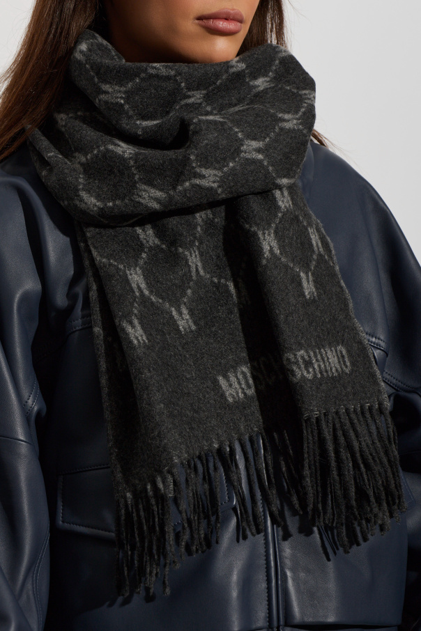Moschino Cachecol de caxemira com monograma