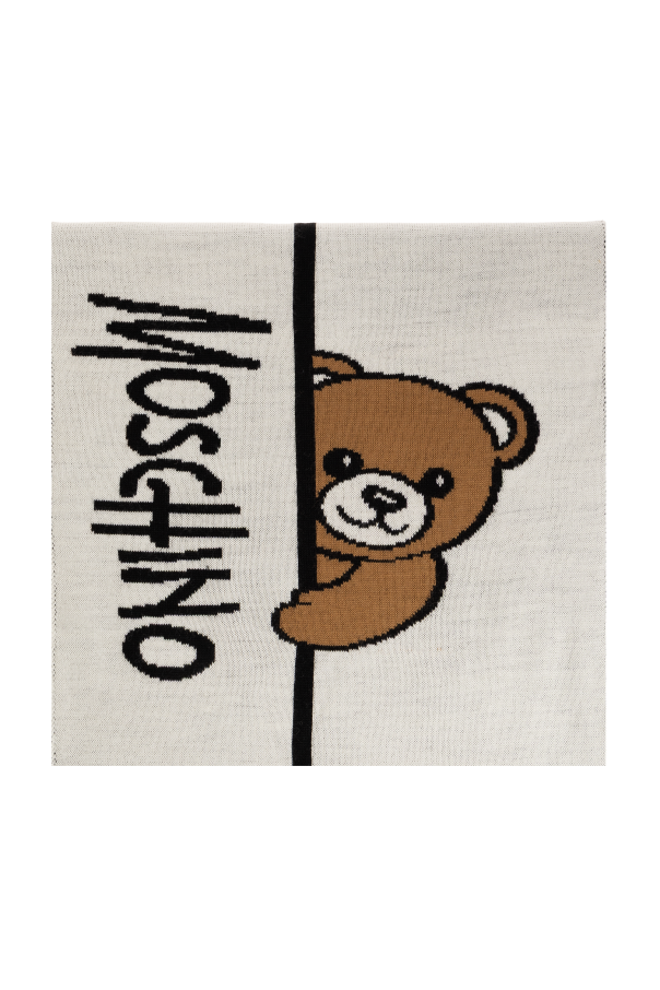 Scarf with a characteristic teddy bear motif od Moschino