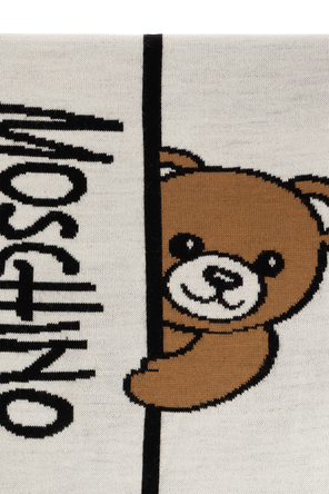 Moschino Шал с характерен мотив на мече