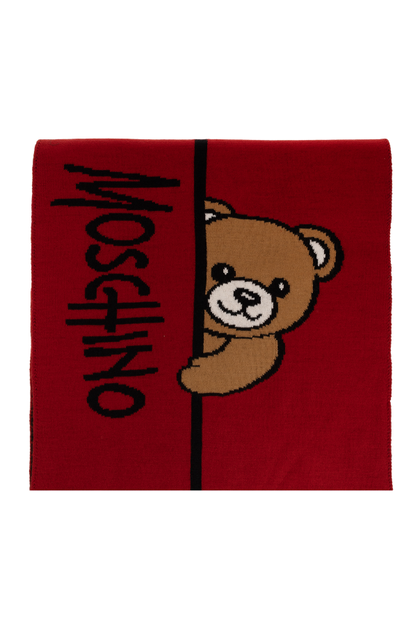 Scarf with a characteristic teddy bear motif od Moschino