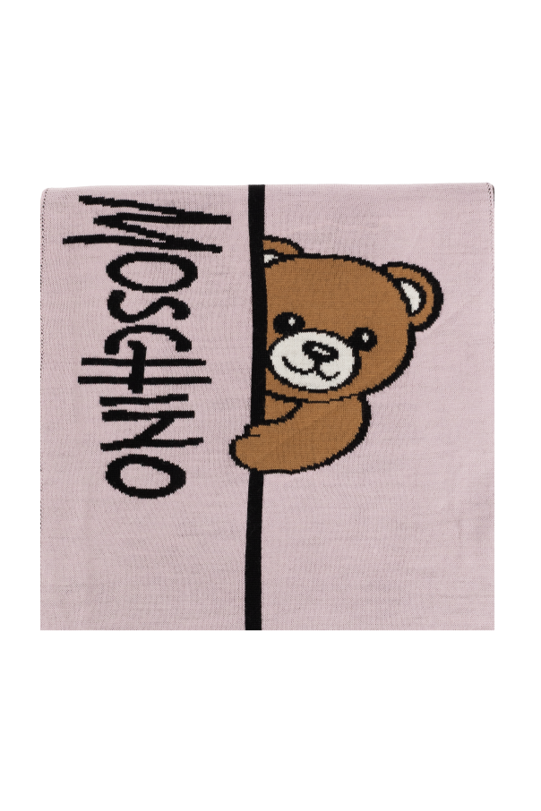 Scarf with a characteristic teddy bear motif od Moschino