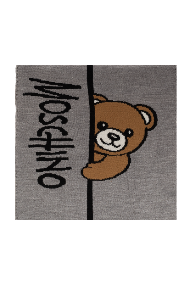 Scarf with a characteristic teddy bear motif od Moschino